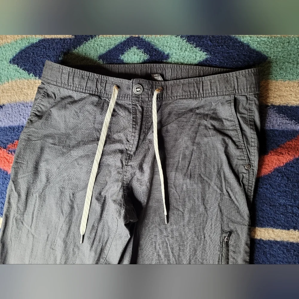 Vuori Ripstop Pants Joggers Size Large Gray Drawstring 34x28 Hiking Outdoor Gym - Picture 3 of 9